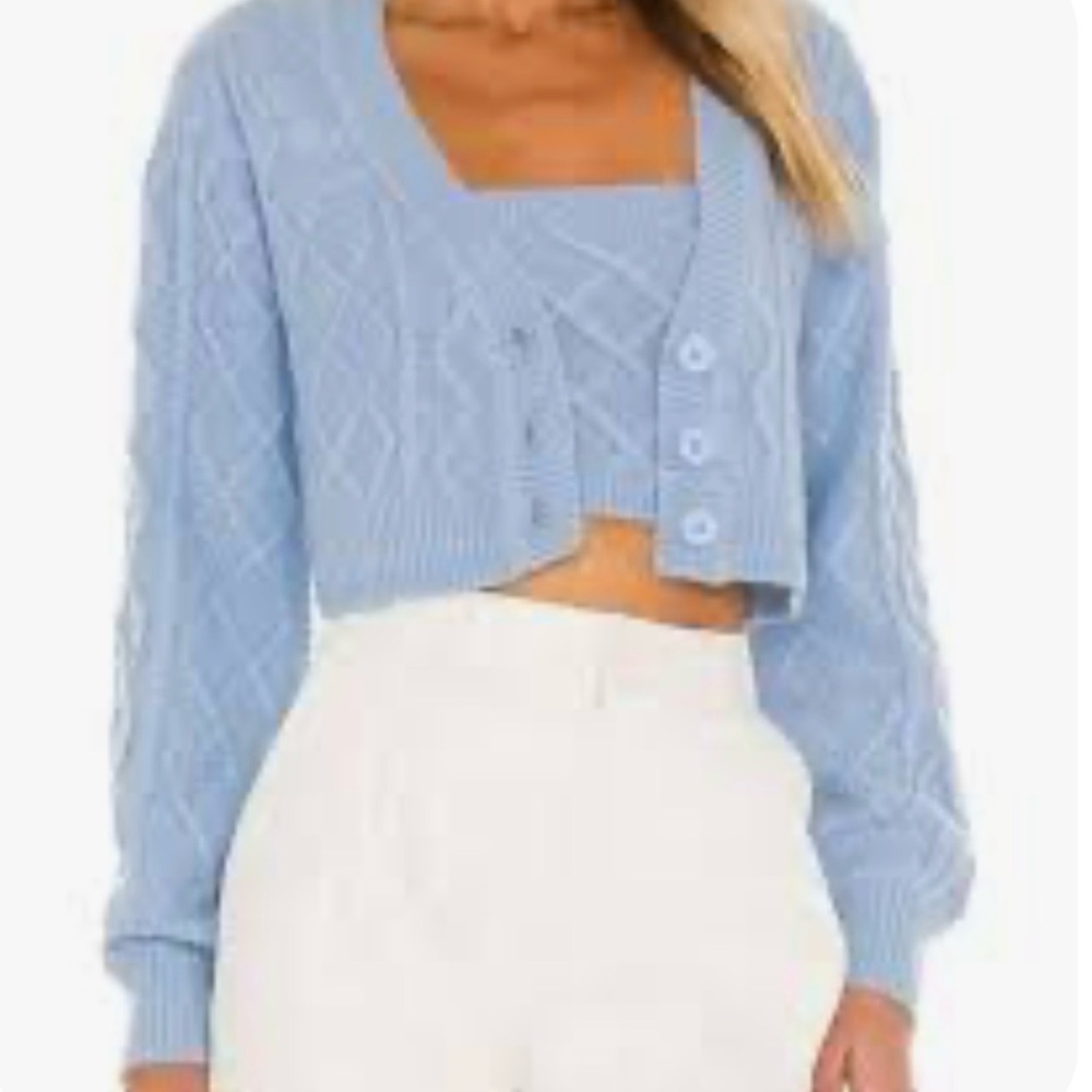 Lovers And Friends Cable Knit Women Sweater Set